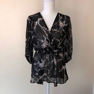 Beautiful Sheer Express Blouse Size Medium